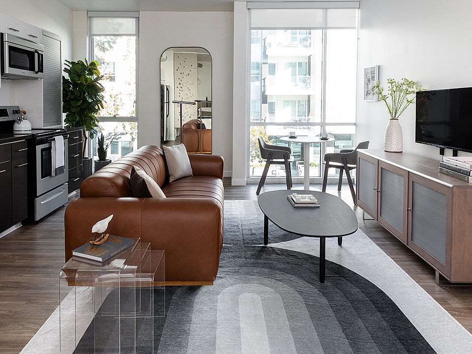 Griffis East Village Reno Model Living and Kitchen