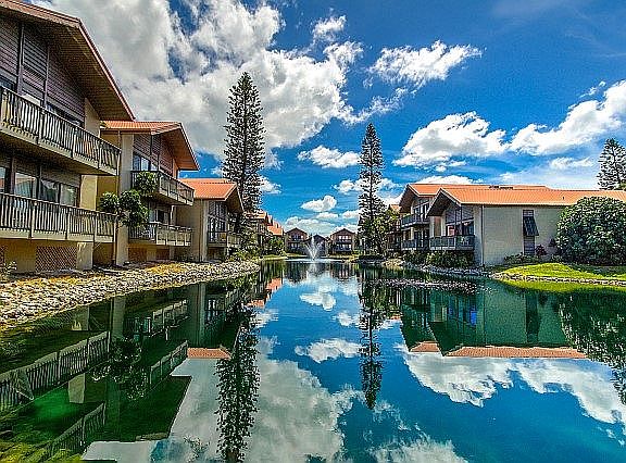 View of thebpond