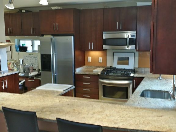 Appliance garage, desk
