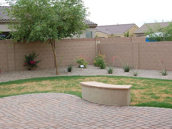 Southwest side of yard