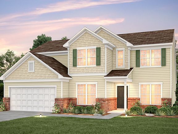 Vanderbilt Exterior 2 features brick, siding, shakes covered front door