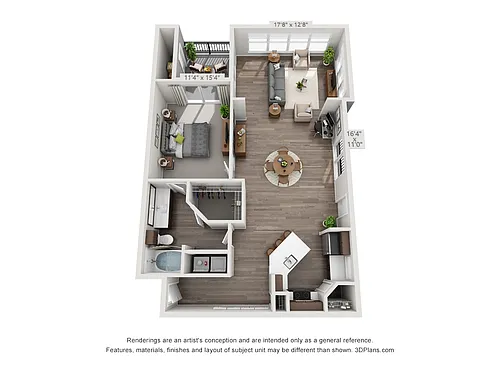 Floor plan Andover Park 1A6