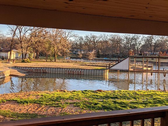 View of lake from covered deck facing south