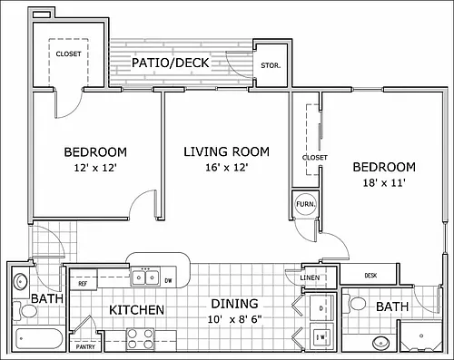 Floor plan 2 Bedroom
