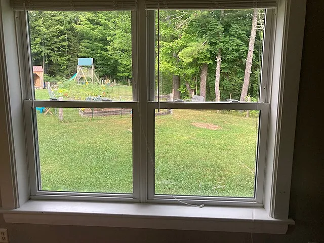View to backyard and gardens