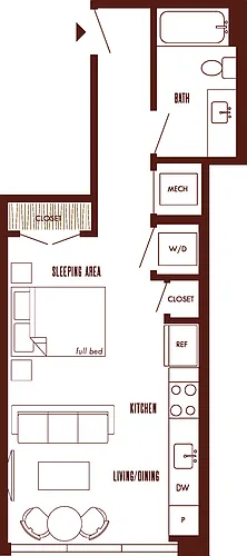 Floor plan Studio-S1