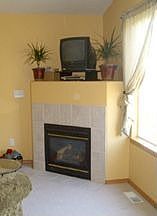 Corner fireplace