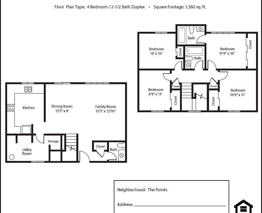 The Points 4 bedroom floorplan