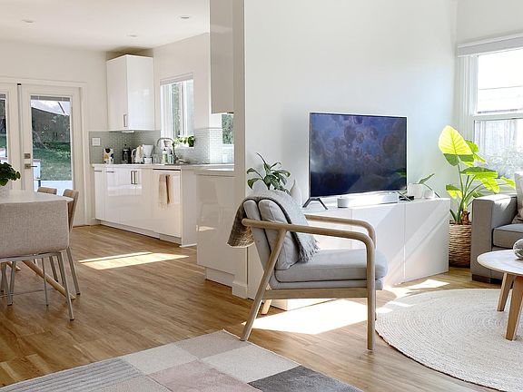View of Living Room and Kitchen