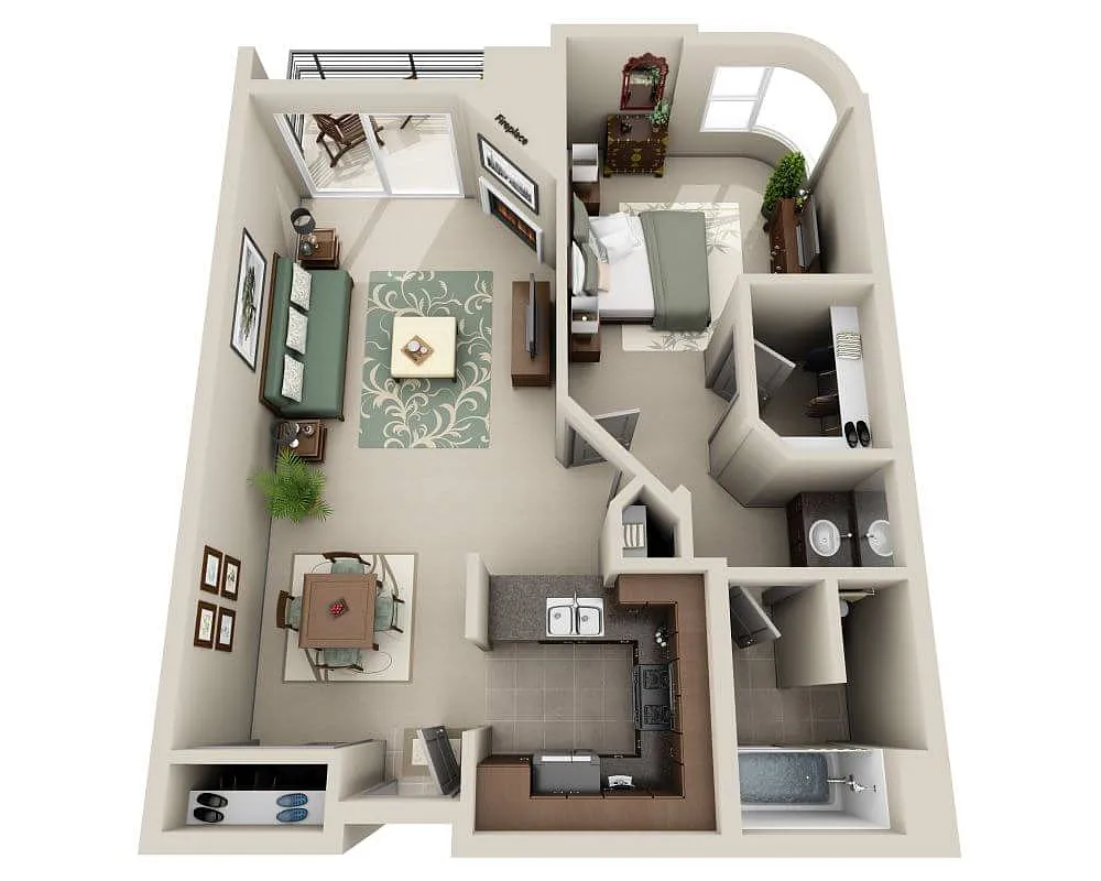 Floor plan Bayside (A1E)