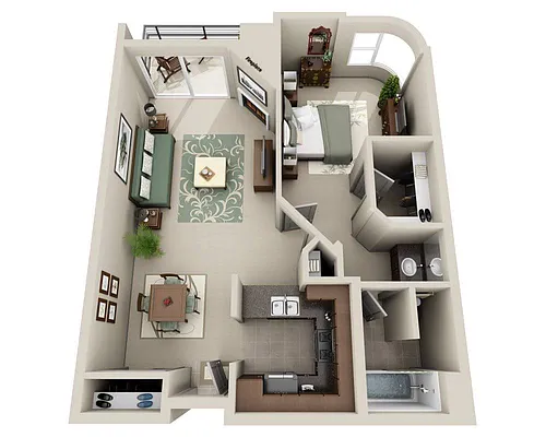Floor plan Bayside (A1E)