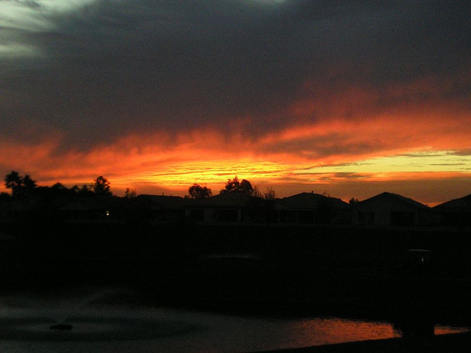 Looking West at night