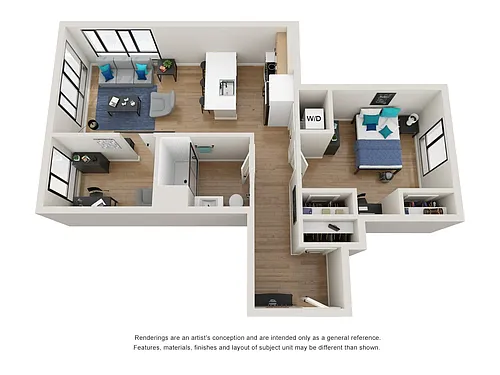 Floor plan 1BD-5