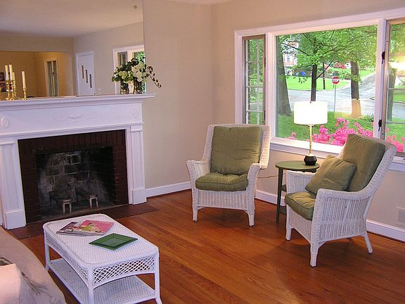 Living room with picture window