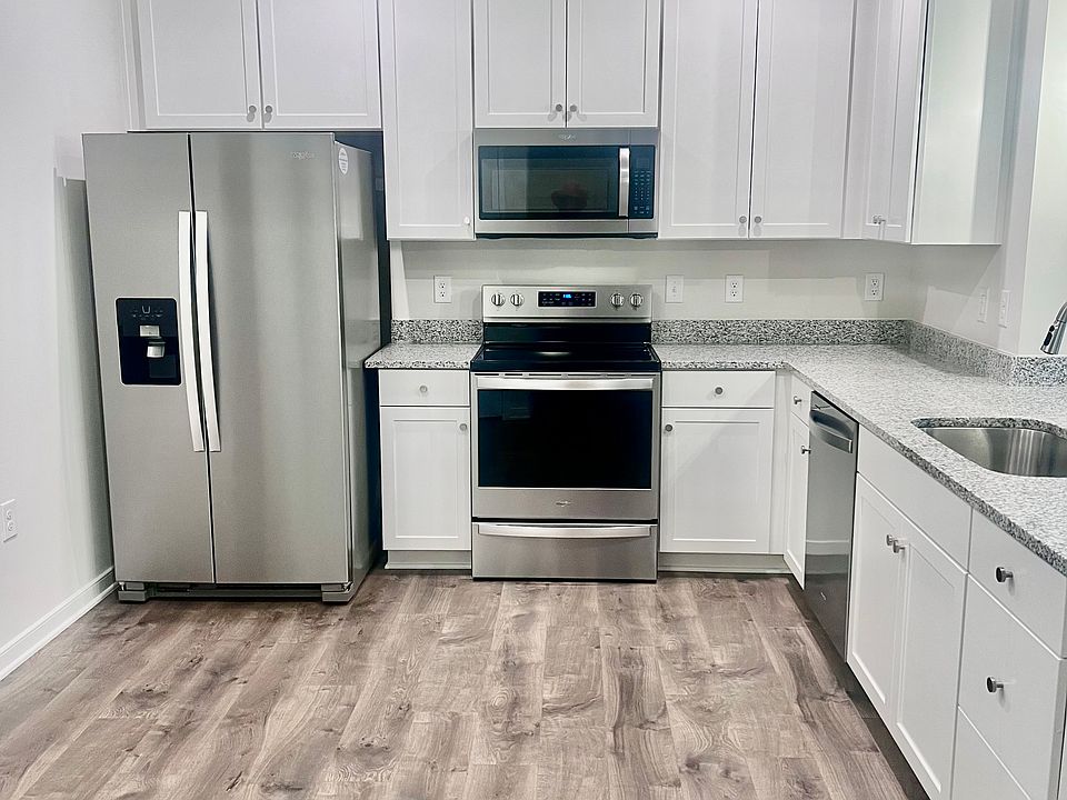Newer kitchen with stainless steel appliances