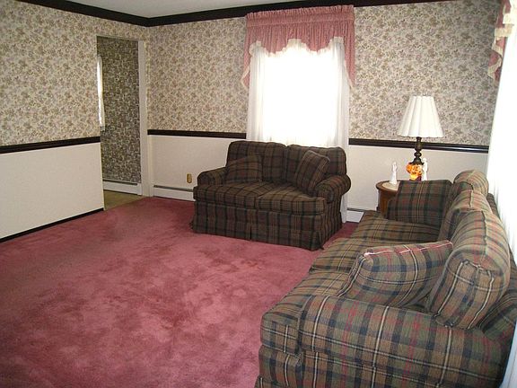 Living room with wood moldings