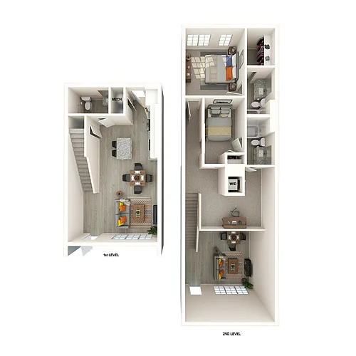 Floor plan 2 Bed/2 Bath