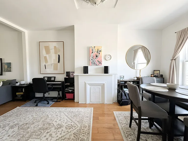 living and dining areas