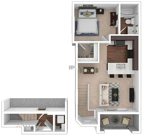 Floor plan One Bedroom - 4