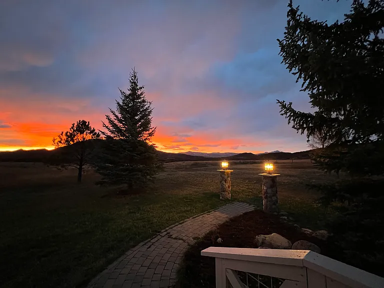 Sunsets and wildlife add to the property.