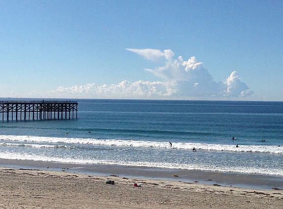Crystal Pier one block South of condo