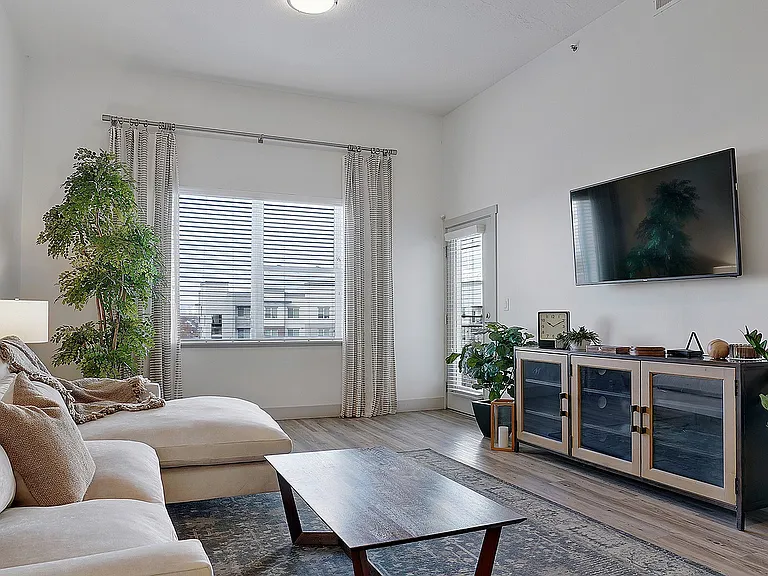 Bright living room with open space and natural light.