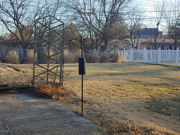large fenced backyard