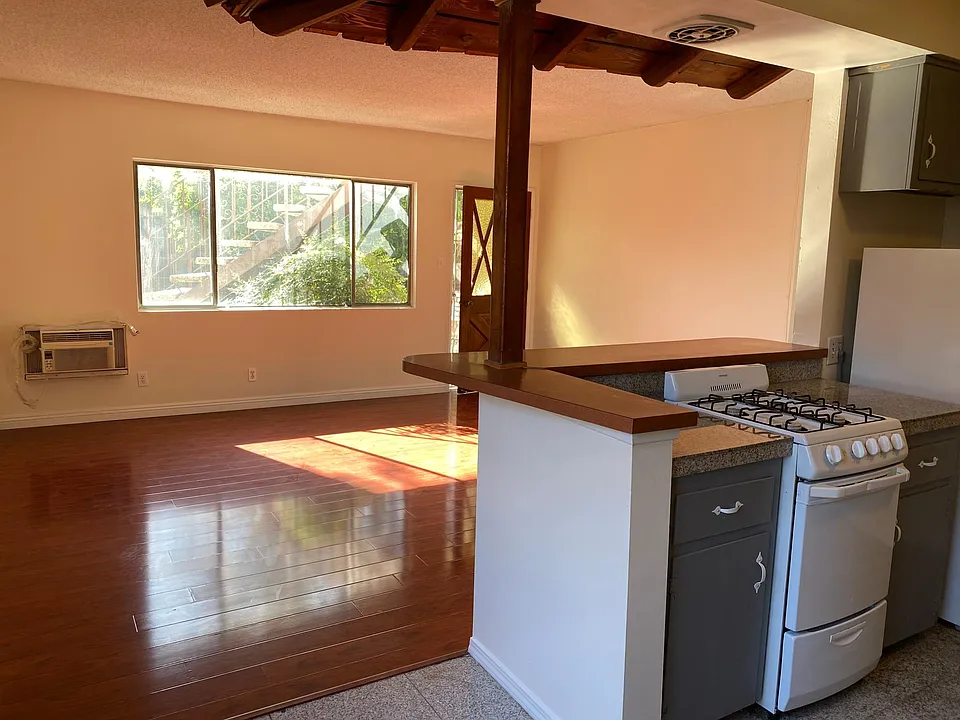 Kitchen & Living room.