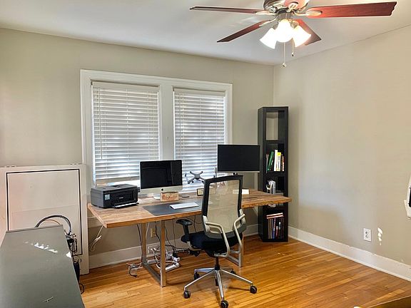 Middle bedroom/office (pictured with furniture for space-planning)