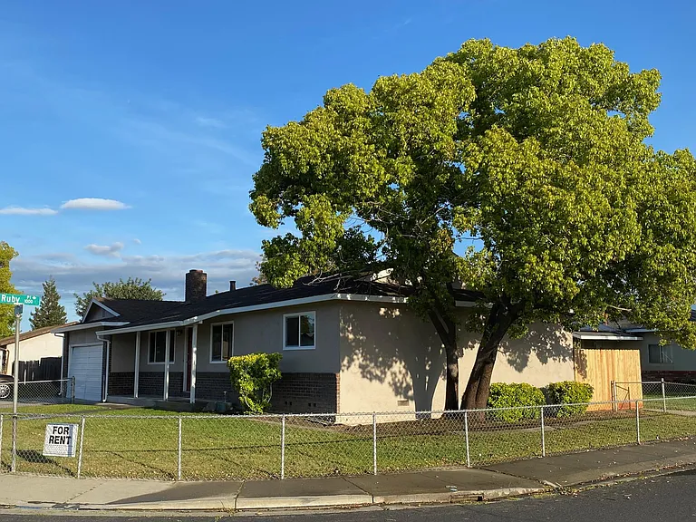Corner lot with fencing.
