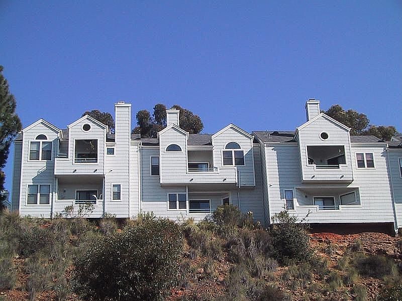 Backside of condo, looking up from Scripps Ranch Blvd