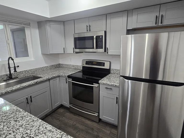 Updated modern kitchen.