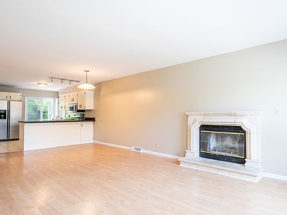 Living room, natural fireplace