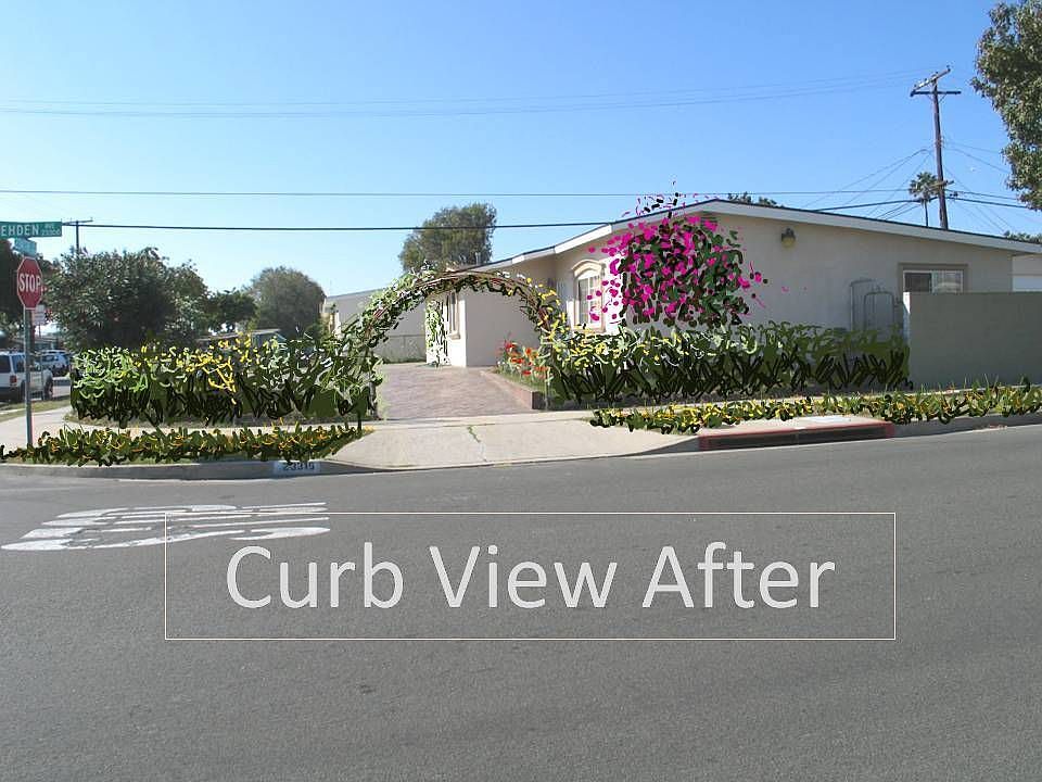 Artist rendition that shows added landscaping 