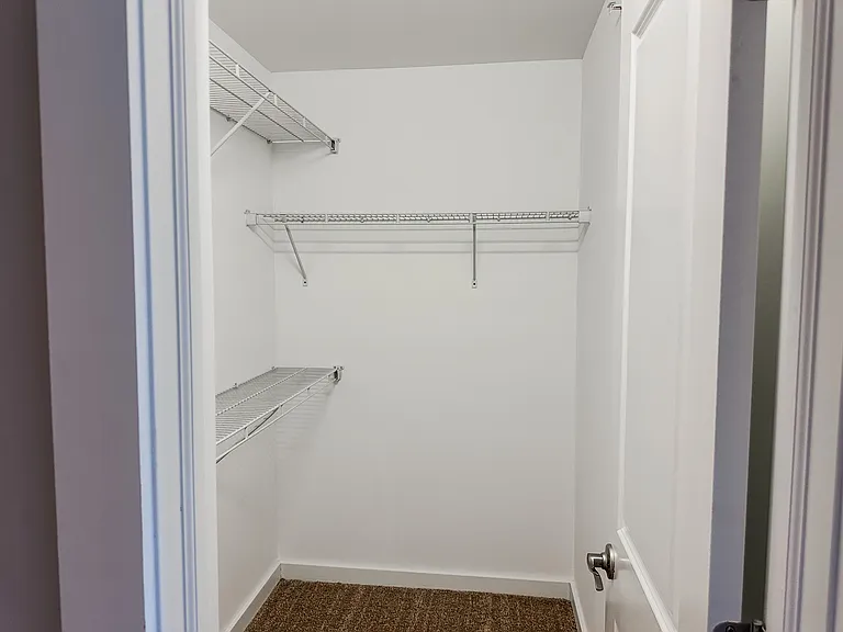The primary bedroom walk-in closet.
