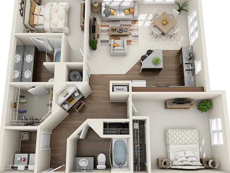 Two bedroom two bathrooms Two bedroom two bathrooms