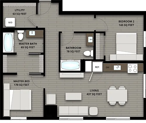 Floor plan W 2X2 B
