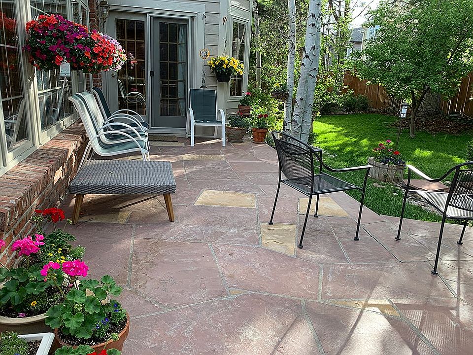 Rear flagstone patio 