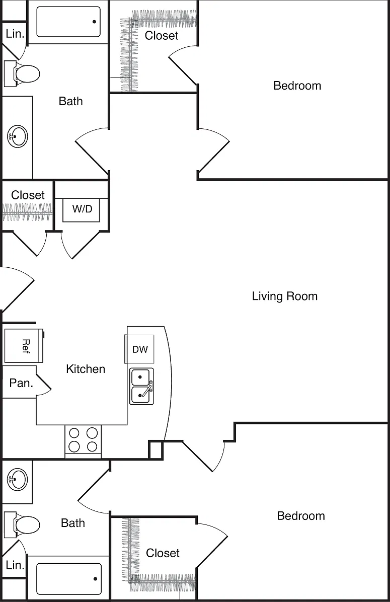 Floor plan Two Bedroom - A