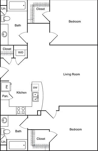Floor plan Two Bedroom - A