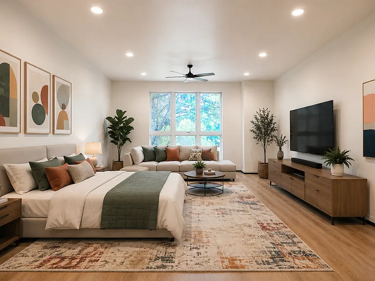 AI Rendering of furniture in unit