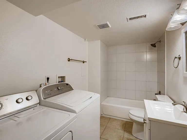 Downstairs full bathroom and laundry