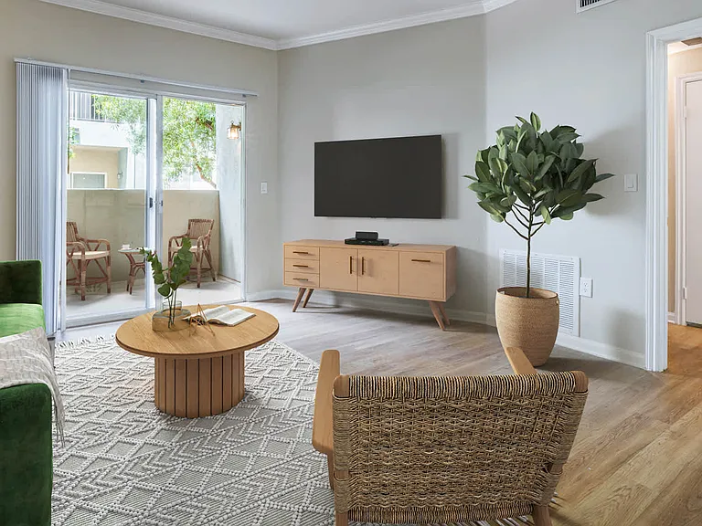 Living Room with Balcony and Hard Surface Flooring