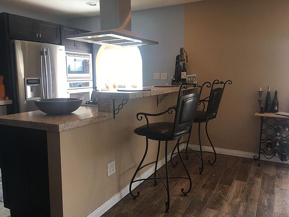Kitchen with bar seating