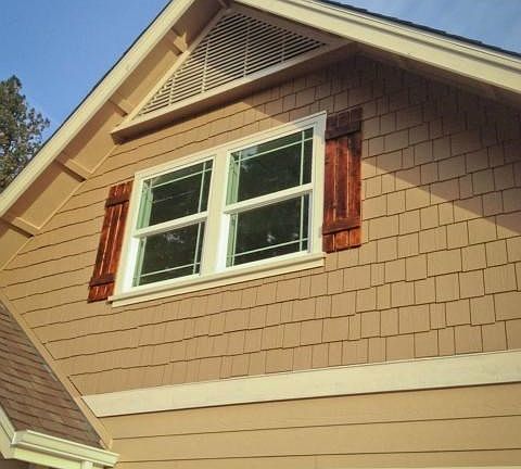 Custom wood shutters.