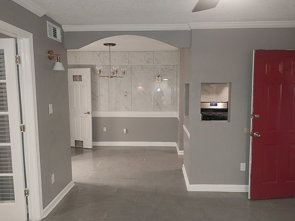 Living room and dining room