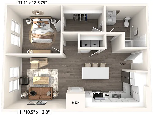 Floor plan A2-731sf-453