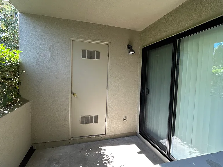 Patio outside of living room.