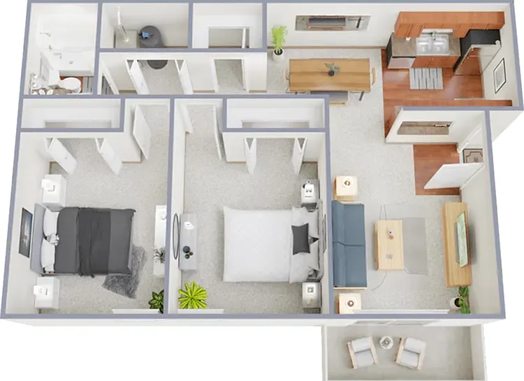 Two bedroom, one bath, 800 square foot apartment home Two bedroom, one bath, 800 square foot apartment home