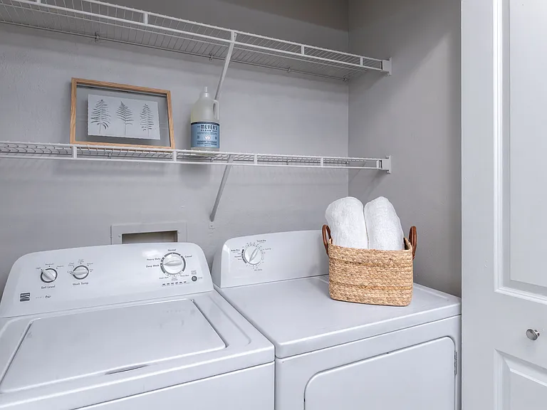 Enjoy the convenience of in-home laundry with your own full-size washer and dryer, included in every apartment home.
